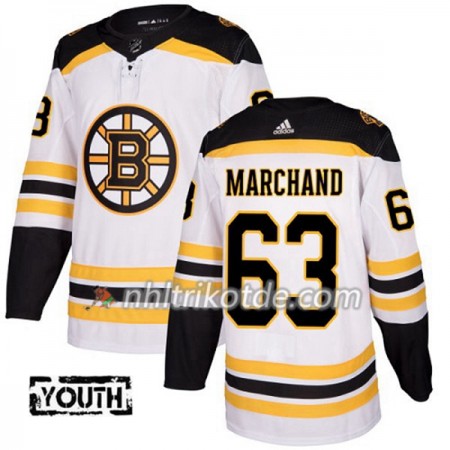 Boston Bruins Trikot Brad Marchand 63 Adidas 2017-2018 Weiß Authentic - Kinder